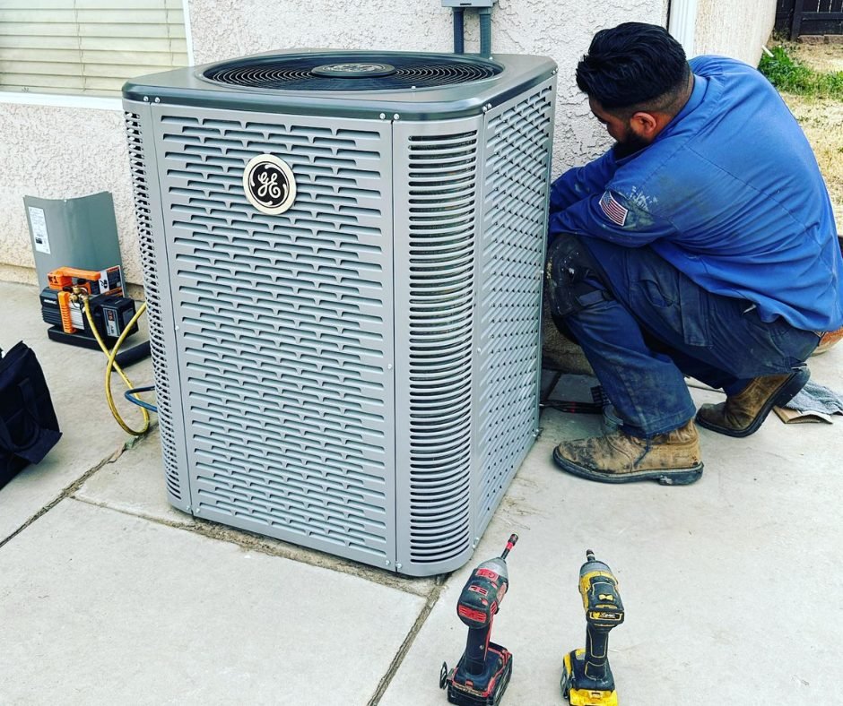 A/C condenser installation