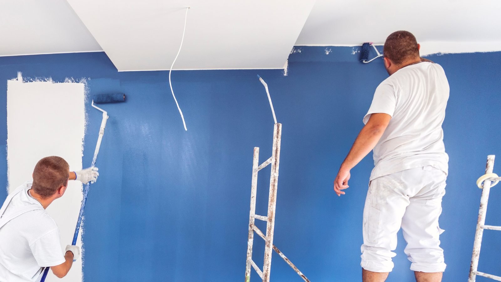 Interior painting and finish work in a Fresno home
