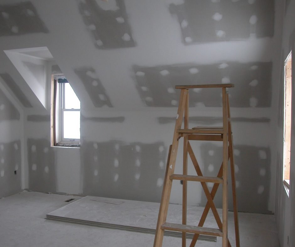 New drywall hung in a Fresno room, ready for texture and paint by Costless