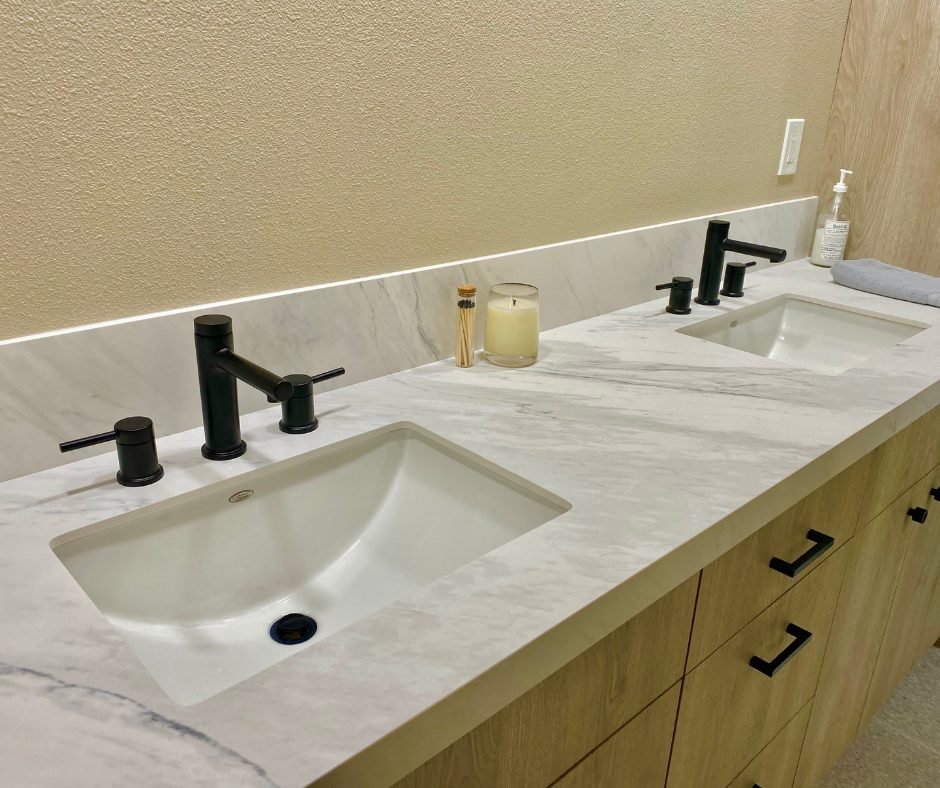 Remodeled bathroom vanity