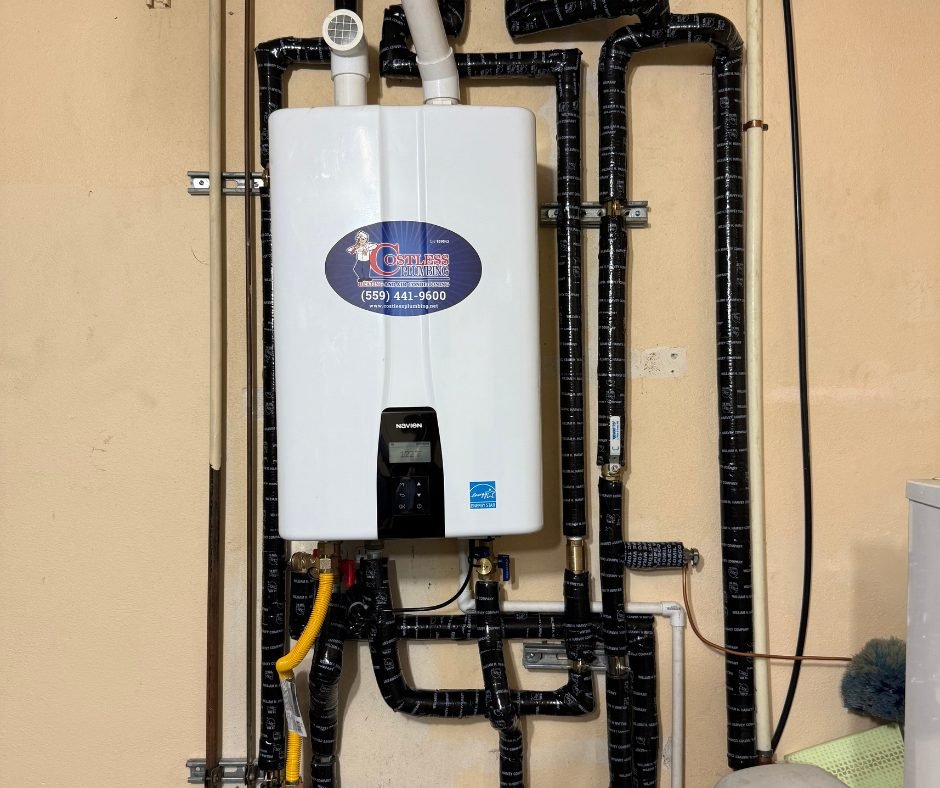 Tankless water heater installation